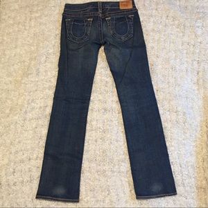True Religion low rise straight leg jeans, size 28